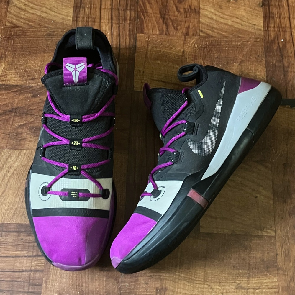 Nike KOBE AD Exodus 2018 LA LAKERS  Purple Black Mamba Grey AV3555-002 Sz 13 - Picture 2 of 16